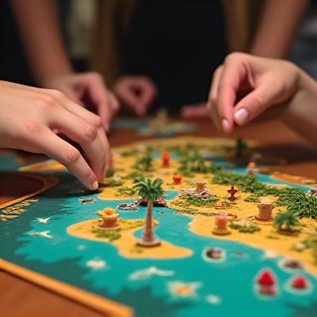 Illustrated family adventure board game box