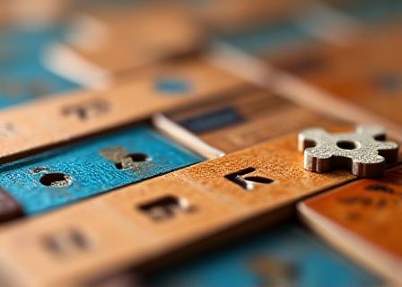 Close up of educational board game components in use