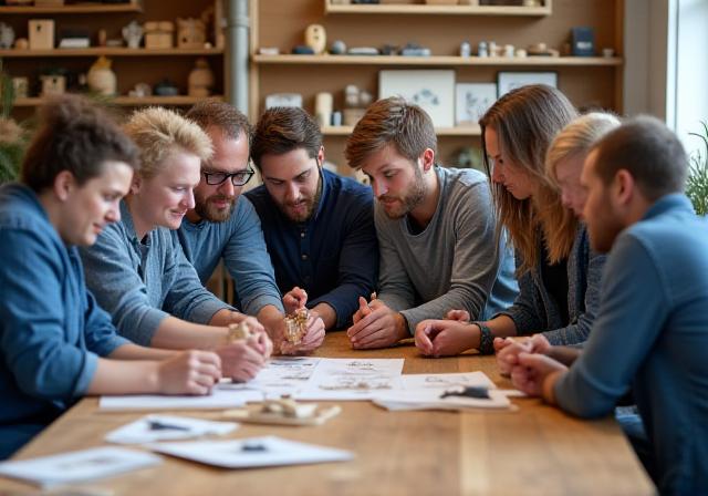 Our creative team collaborating in our New York office